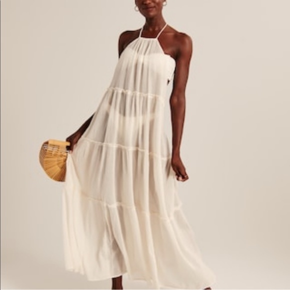 Abercrombie & Fitch Other - Abercrombie & Fitch Sheer high neck trapeze coverup